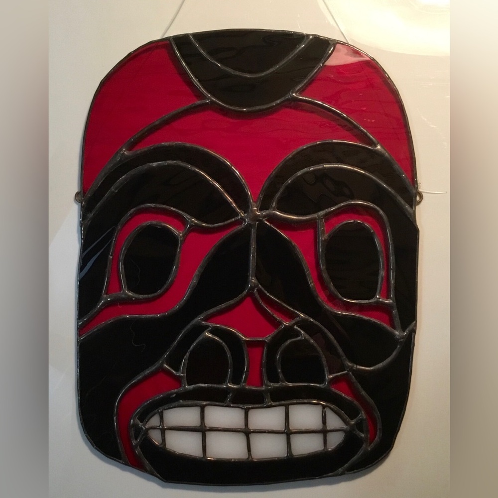 Handmade Leaded Stained Glass First Nations  Hanging Art